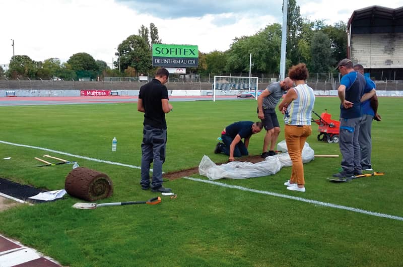 Photo installation Urbasense sur terrain sportif