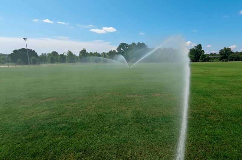 Photo d'irrigation terrain sportif